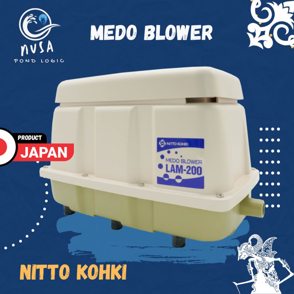 Nitto Air Blower Medo LAM 200 Compressor Air Pump Pompa Udara Kolam