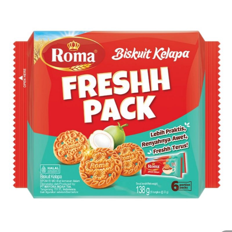 

Roma Biskuit Kelapa Fresh Pack 138gr