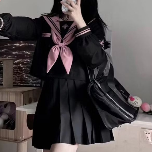 [PERIWINGKEL] seifuku cute black pink