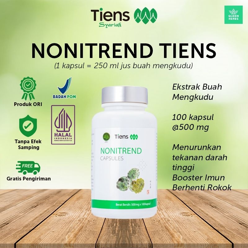 

Nonitrend Tiens - 1 kapsul setara 250ml jus Pace Noni untuk menurunkan tekanan darah tinggi dan berhenti merokok serta menambah imunitas