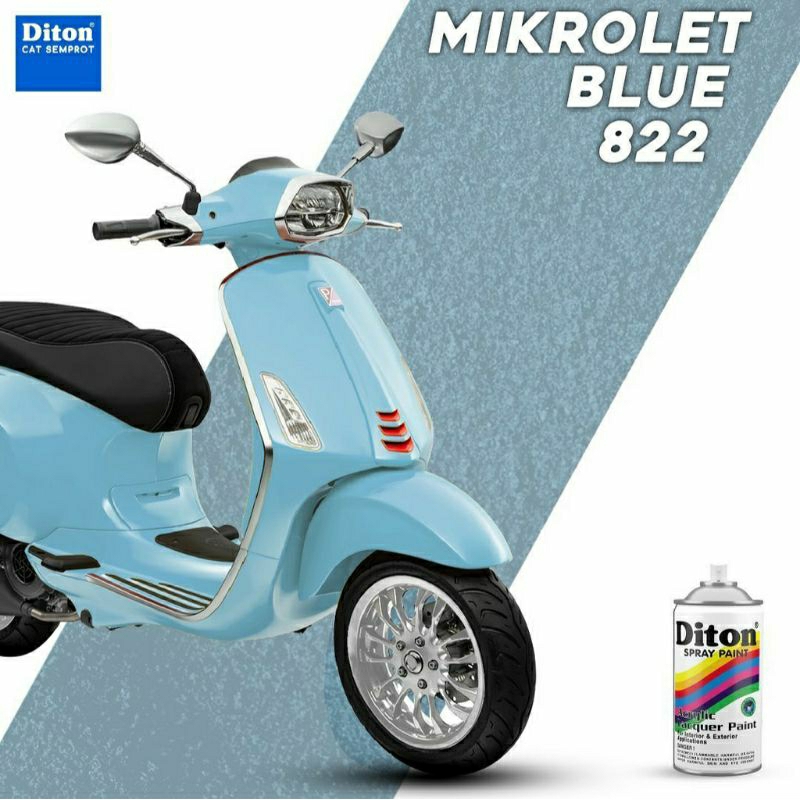 #MAU# Cat Semprot Diton Paket Lengkap Mikrolet Blue 822 (8020,840,822,8540) Biru Bemo Angkot Telur A