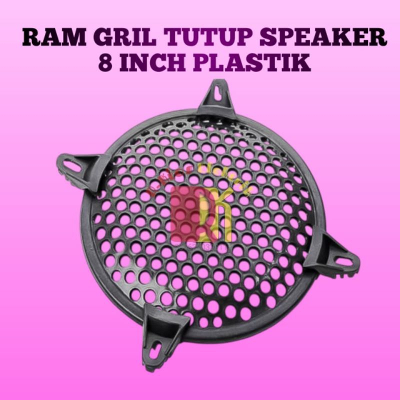 GRILL TUTUP SPEAKER 8 INCH PLASTIK