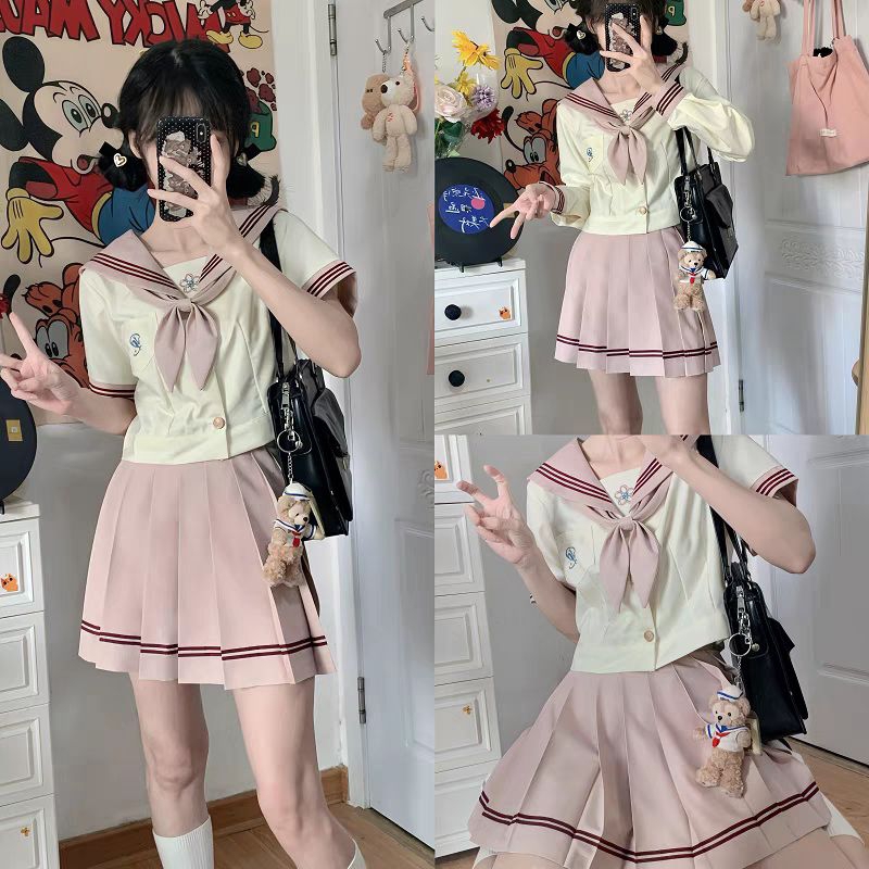 [PERIWINGKEL] seifuku cute pink bw lolita