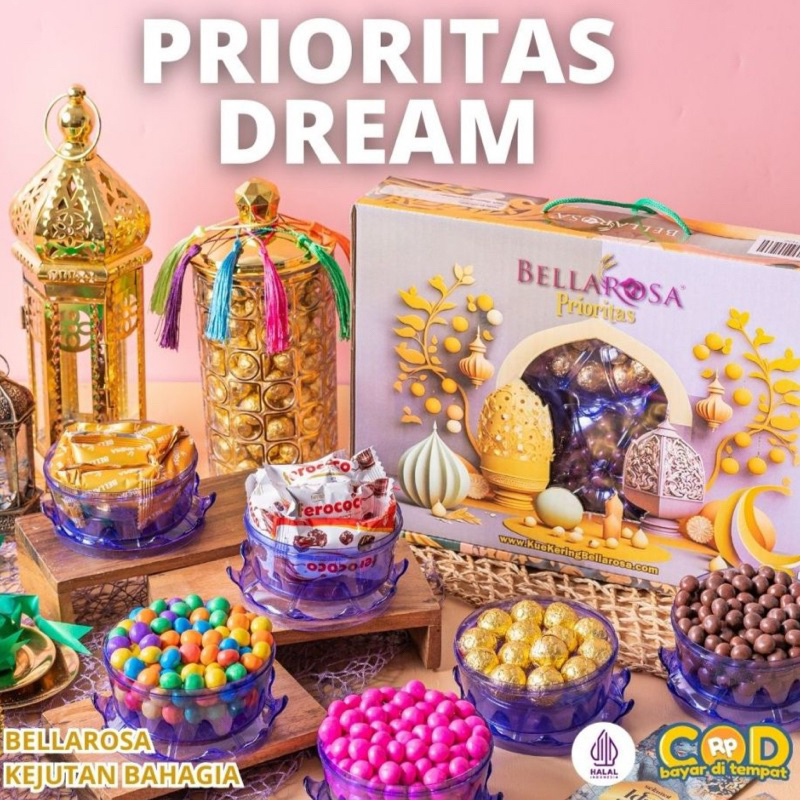 

(ISI 6) Bellarosa Prioritas Dream Kue Kering Lebaran bellarosa// Paket Kue Kering Murah Isi 6 Toples // Paket Permen Lebaran