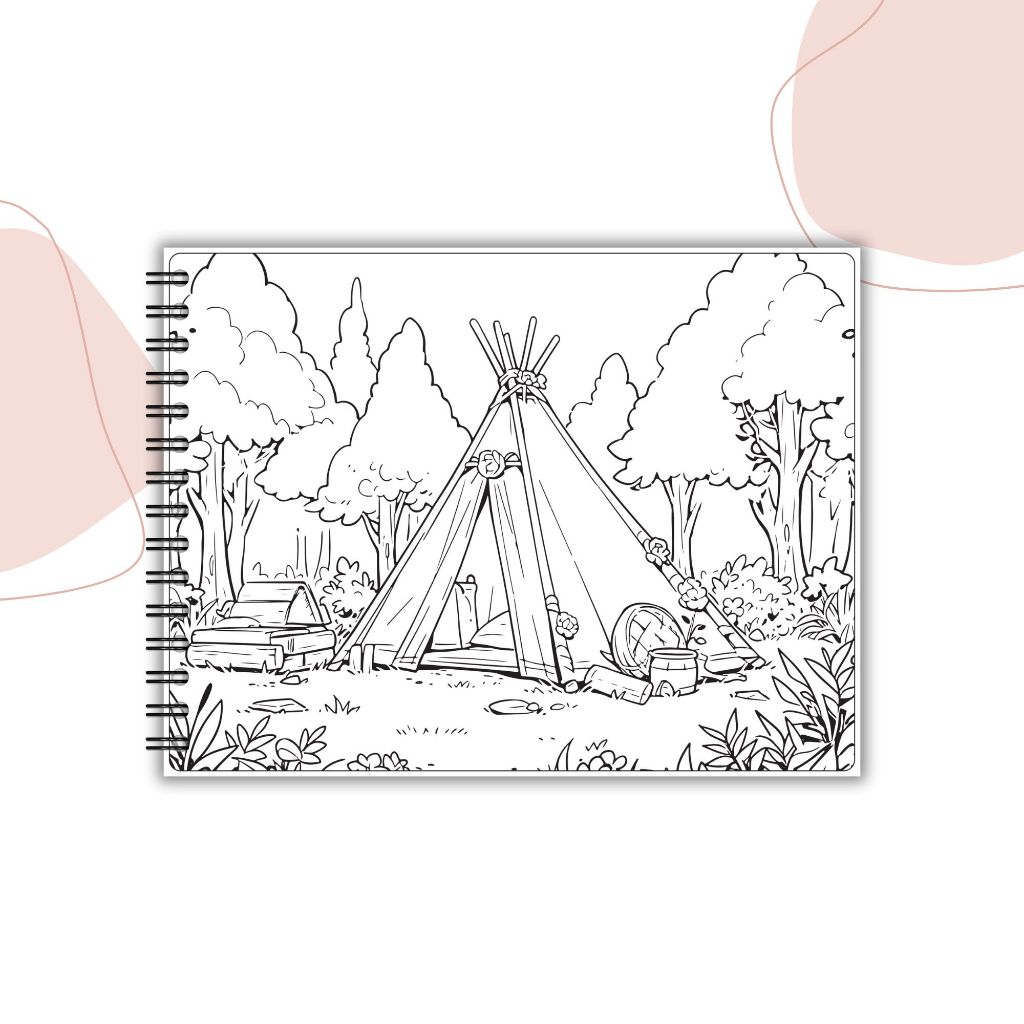 

YUH 100 Days Coloring Book Landscape 100 hari Buku mewarnai pemandangan alam