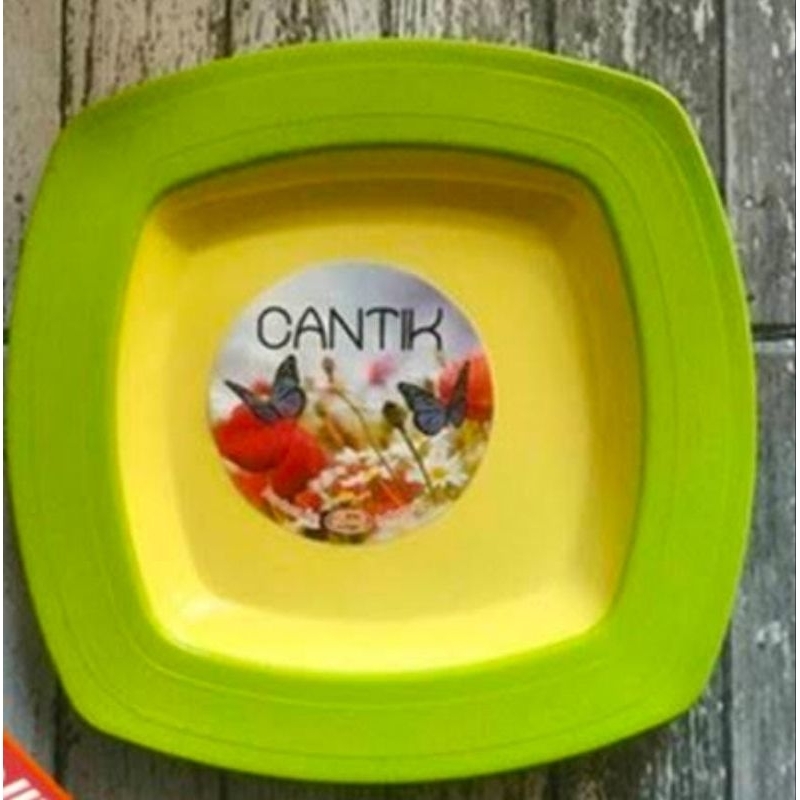 PIRING MAKAN CANTIK PERSEGI/BULAT 1 lusin