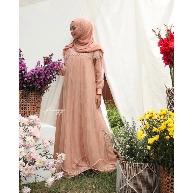 PRELOVED (PL) LUBNA DRESS NUDE - AINAYYA