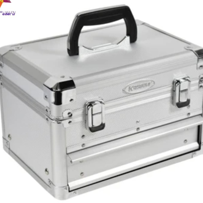 Krisbow Tool Box Kotak Alat Perkakas Toolbox Besi 30 cm Dengan Laci