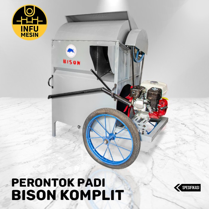 Mesin Perontok Padi Bison Lengkap Engine Proquip Autochoke 5.5 HP