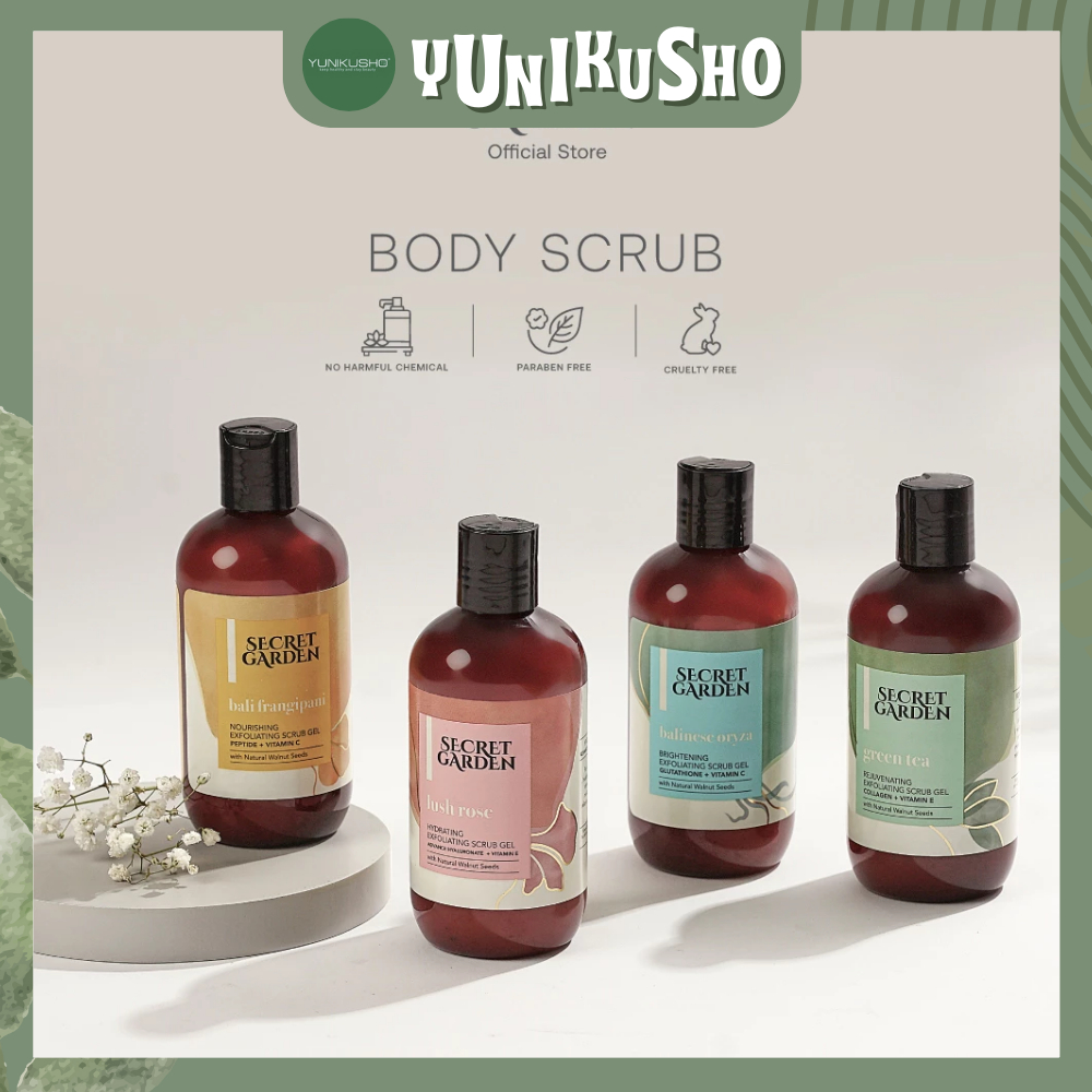 SECRET GARDEN Exfoliating Body Scrub 250 ml - Scrub Exfoliating Badan