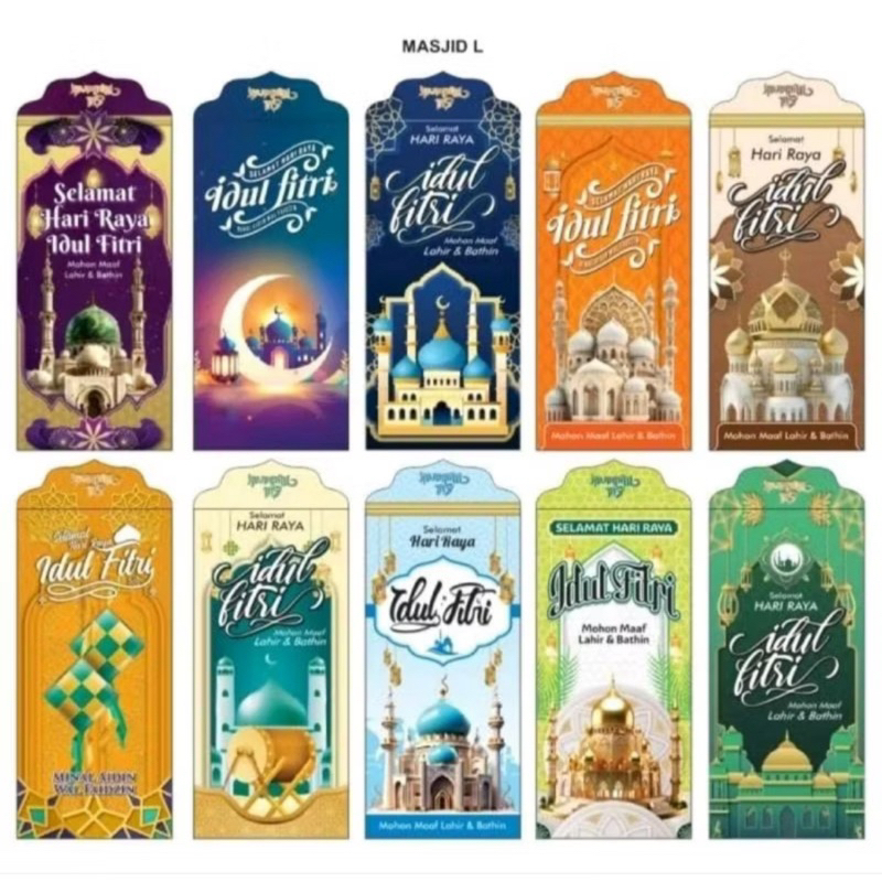 

AMPLOP LEBARAN/ANGPAO LEBARAN MOTIF MESJID ISI 10 LEMBAR UKURAN PANJANG