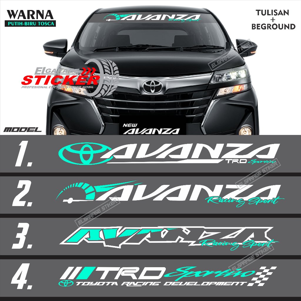Stiker kaca depan mobil avanza sticker kaca mobil avanza terlaris stiker mobil avanza - elgarage02