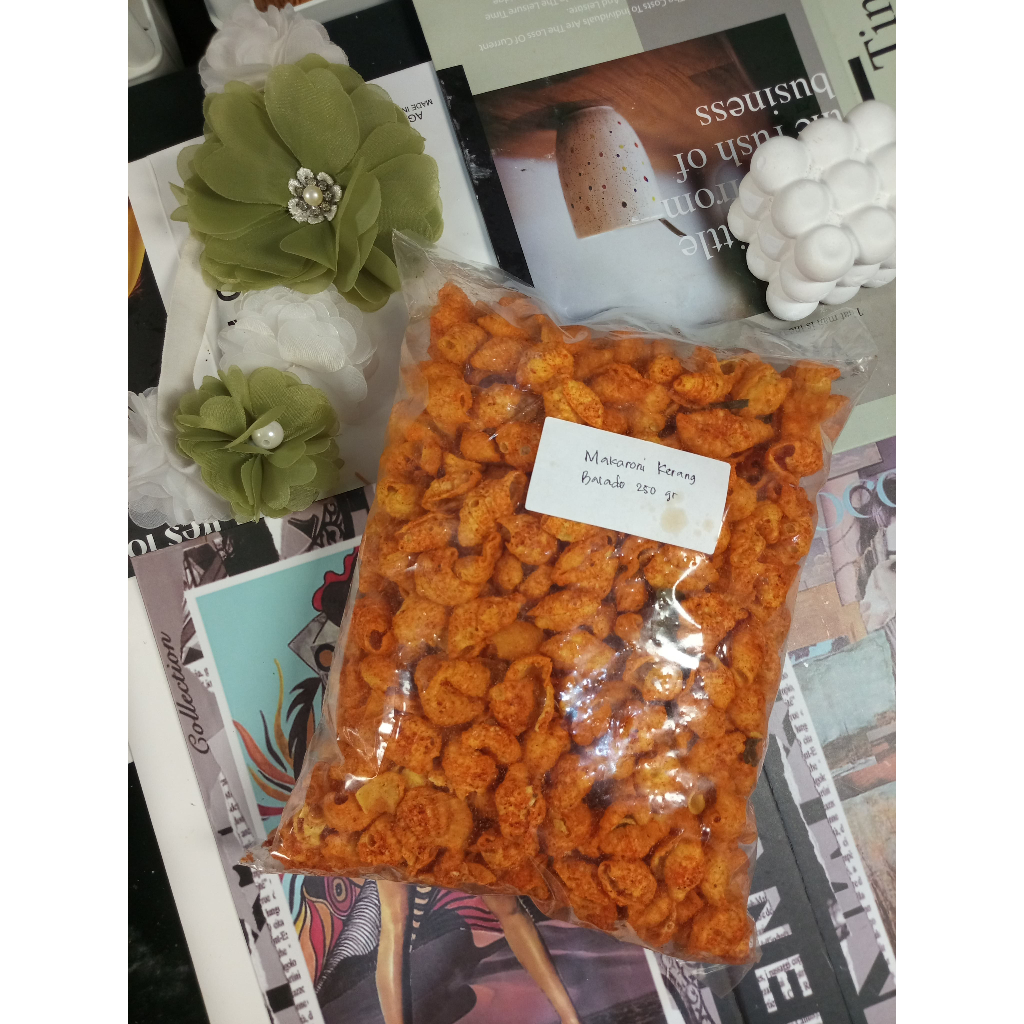 

MAKARONI KERANG BALADO KEPO ( Kremes Poool ) - 250 gr - Jajanan Jadoel