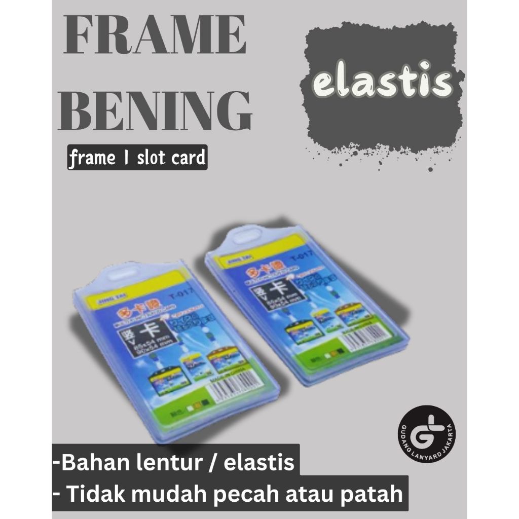 

CASING ELASTIS 1 MUKA / Frame elastis idcard 1kartu / casing idcard / card holder elastis