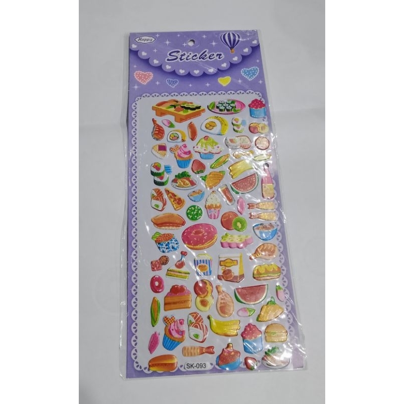 

Sticker Anak Timbul Motif Makanan SK-093