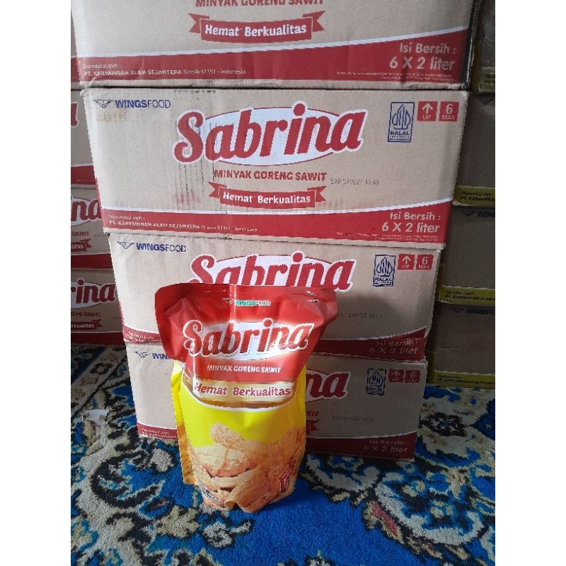 

Minyak Goreng Sawit Merk Sabrina 1L dan 2L (Dus) by Wingsfood