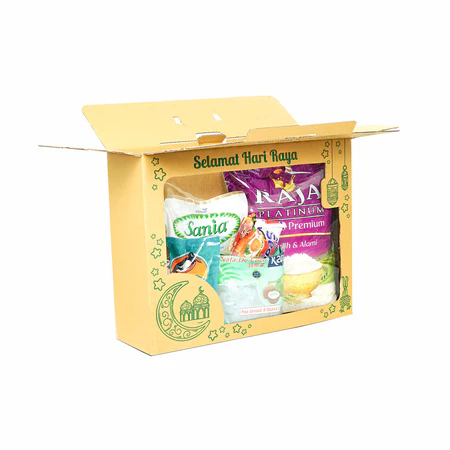 

5-pcs kotak packing sembako idul fitri dus hampers oleh oleh idul fitri edisi box non handle 50x15x38 cm