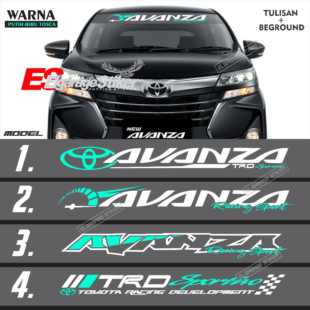 Sticker kaca mobil avanza sticker kaca mobil terlaris stiker mobil avanza keren - elgarage03