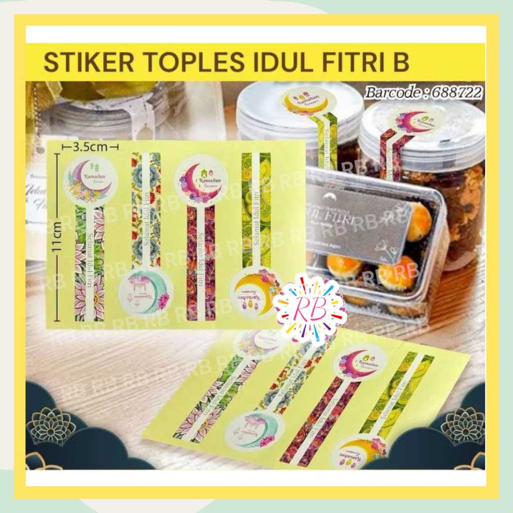 

STIKER TOPLES IDUL FITRI B / Stiker Segel Toples Kue Lebaran / Sticker Hampers Idul Fitri