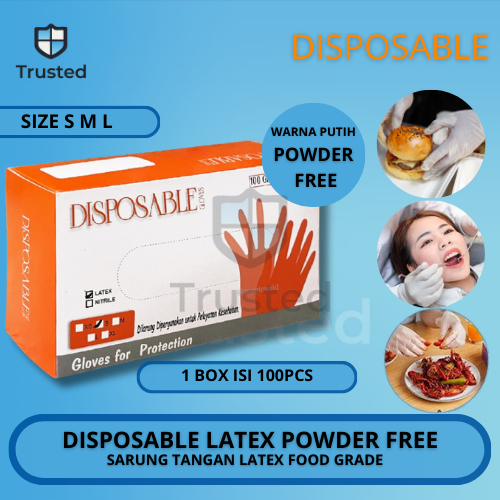 Sarung Tangan Latex Dispo Powder Non Powder