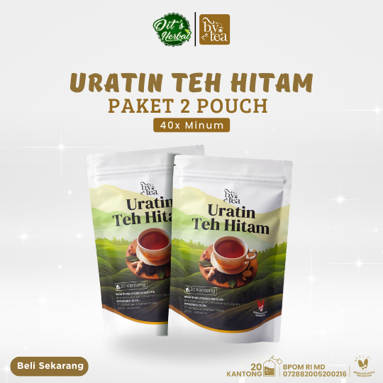 

BYETEA URATIN TEH HITAM - Paket 2 Pouch Minuman Herbal Alamii Membantu Menurunkan Asam Urat