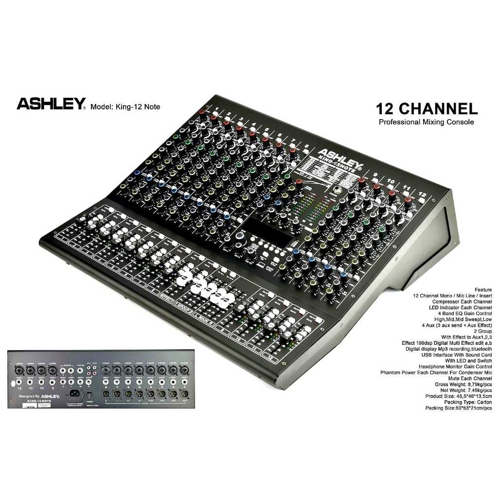 Mixer ASHLEY KING 12 NOTE ORIGINAL