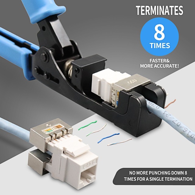 Belden crimping tool modular plug rj45 female modular cat5e dan cat6