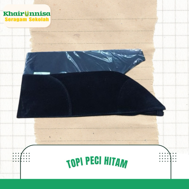 KHAIRUNNISA SERAGAM SEKOLAH-Topi Paskibra Peci Hitam WN