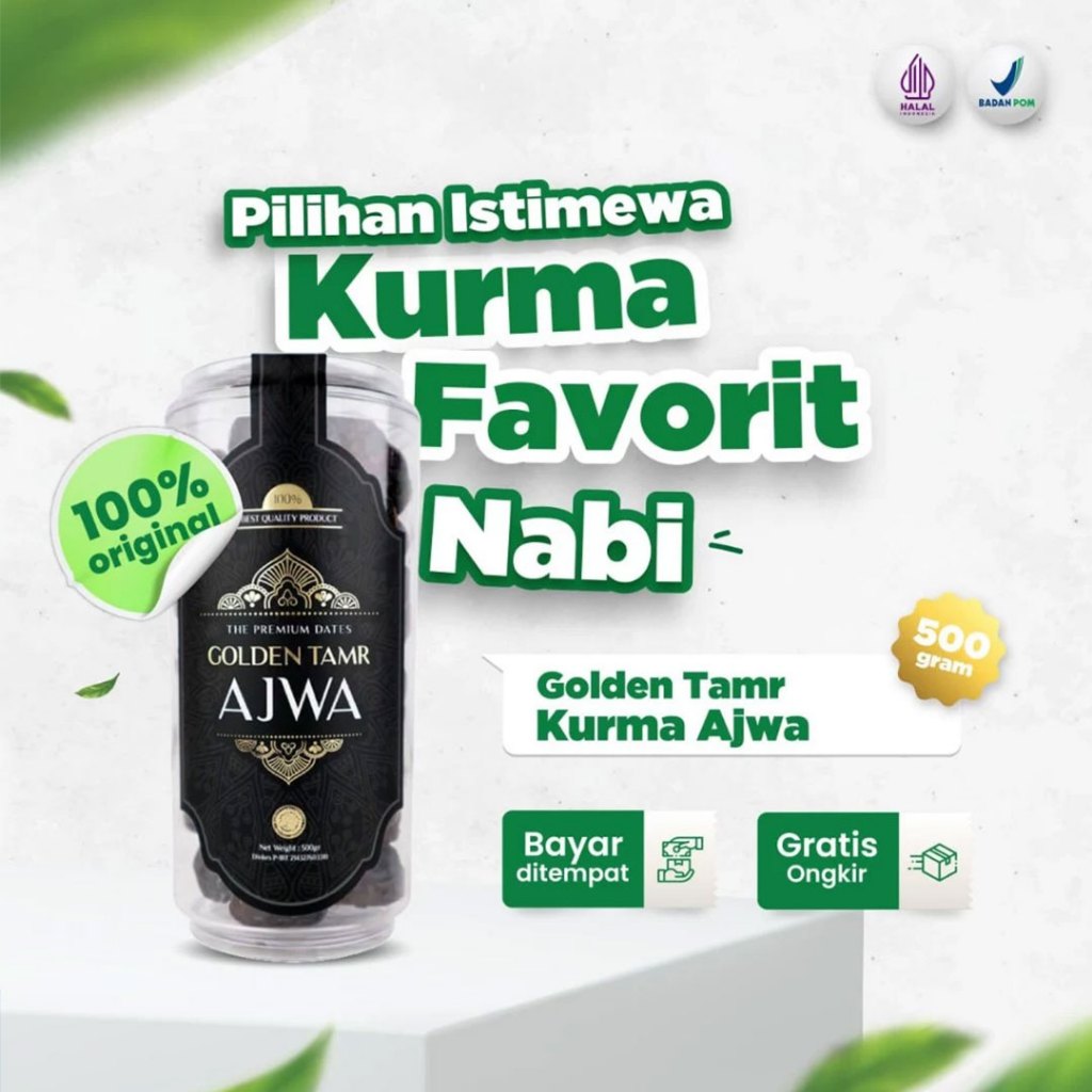 

GOLDEN TAMR - Kurma Golden Tamr Ajwa 500gr