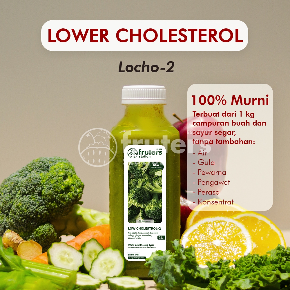 

[LOCHO-2] Cold Pressed Juice 100% Murni (Jus Sehat / Detox ) Lower Cholesterol - Fruters Station