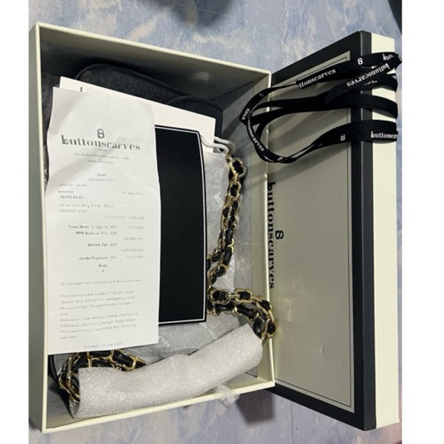 BUTTONSCARVES BAG HITAM ORIGINAL