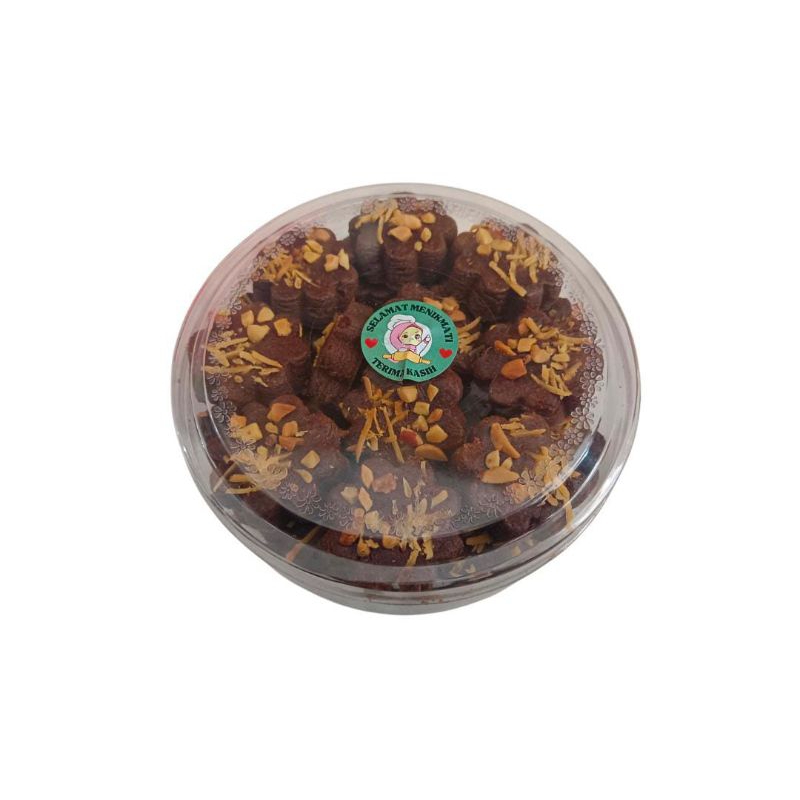 

Kuker kue kering sidomukti choco flower kemasan toples 250gr homemade