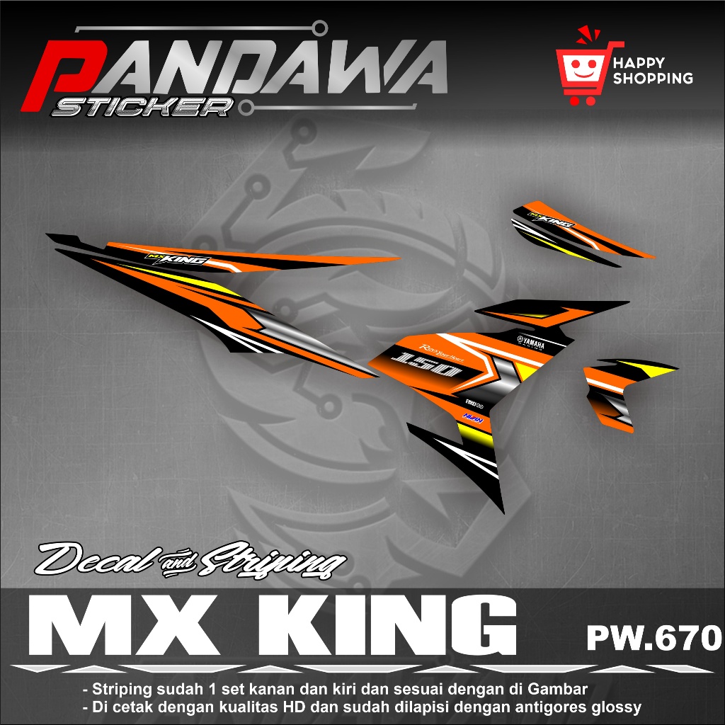 striping jupiter mx king 150 semi full. sticker striping motor jupiter mx king 150 terbaru PW-670