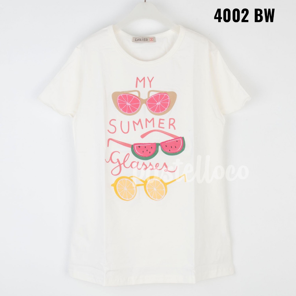 LOUISA KAOS ANAK PEREMPUAN BAJU KAOS ANAK TANGAN PENDEK FREE SIZE