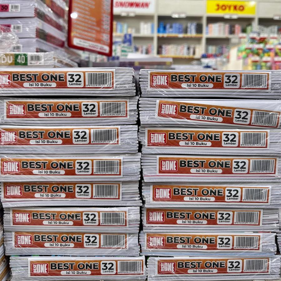 

BUKU TULIS BEST ONE 32 LEMBAR 1PAK 10BUKU