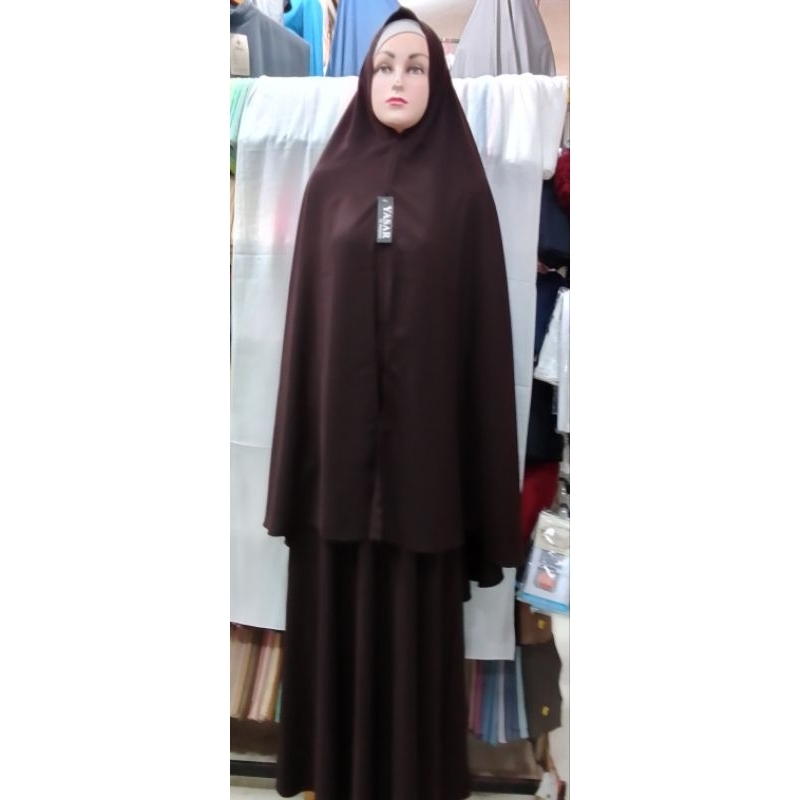 Gamis bahan wolfis+hijab