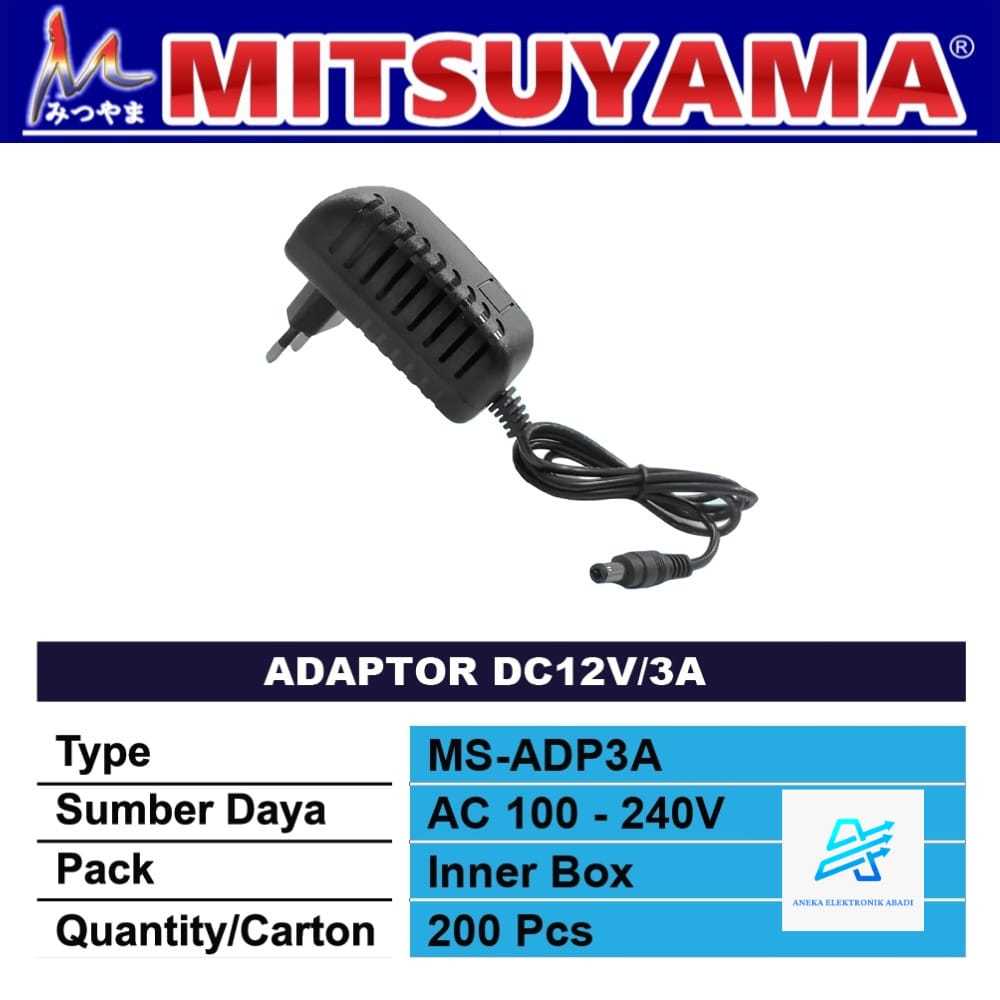Adaptor Lampu Mitsuyama Adaptor lampu Led Selang DC 12V/3A