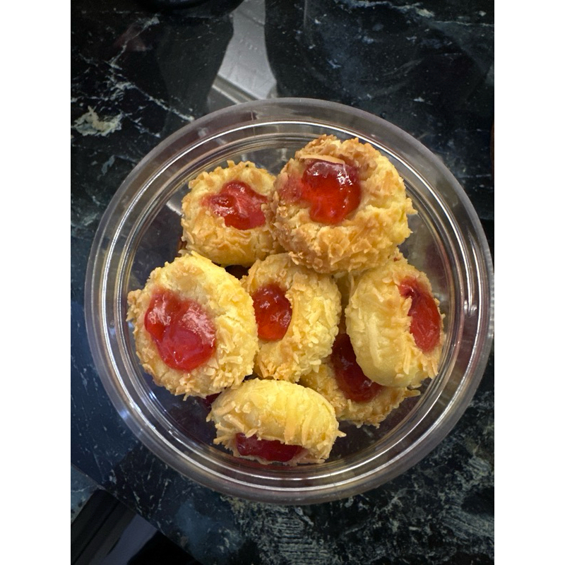 

thumbprint cheese cookies