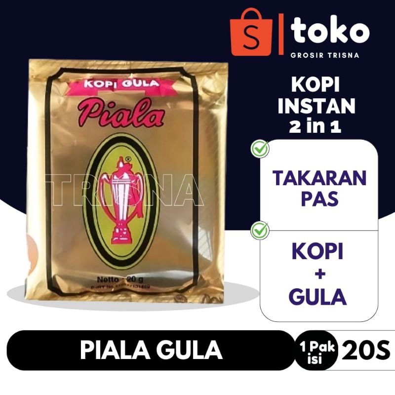 

Kopi Piala Plus gula isi 20 bks