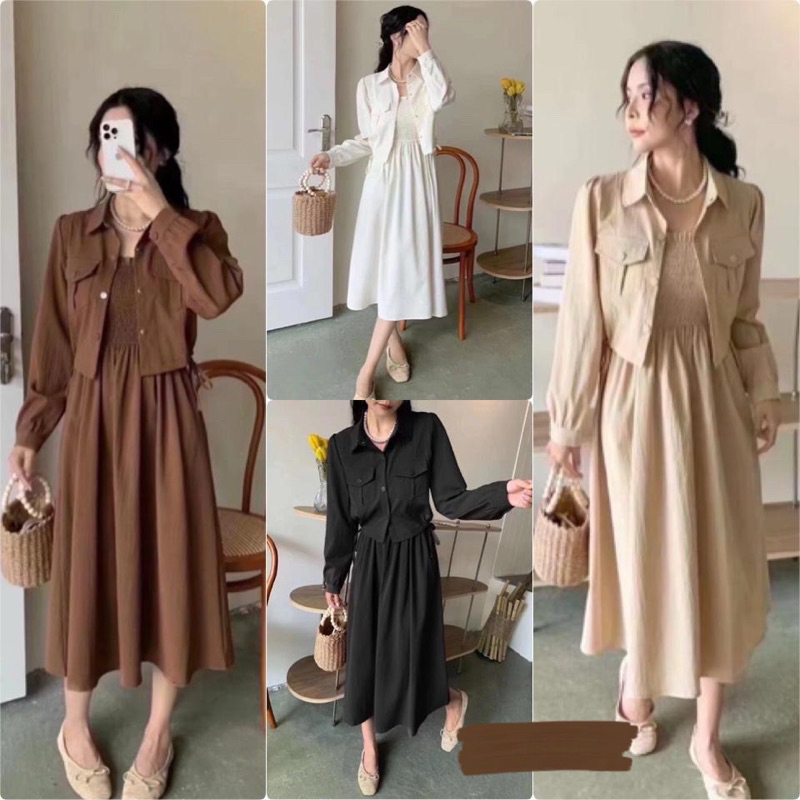 ONE SET MIDI DRESS LEKBONG IMPORT+OUTER