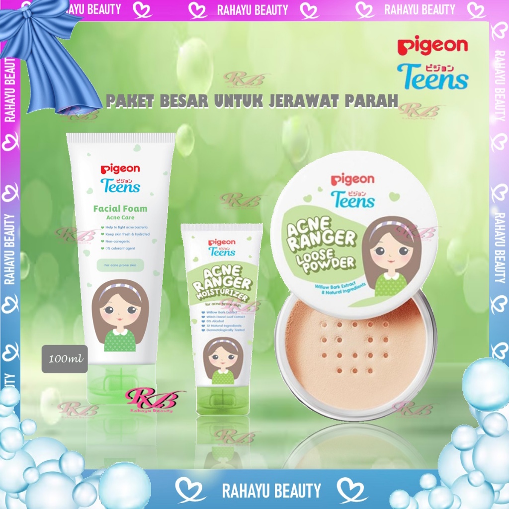 PIGEON TEENS Paket Jerawat Bundling isi 3pcs | Untuk Kulit Jerawat | Paket Spesial Kulit Jerawat