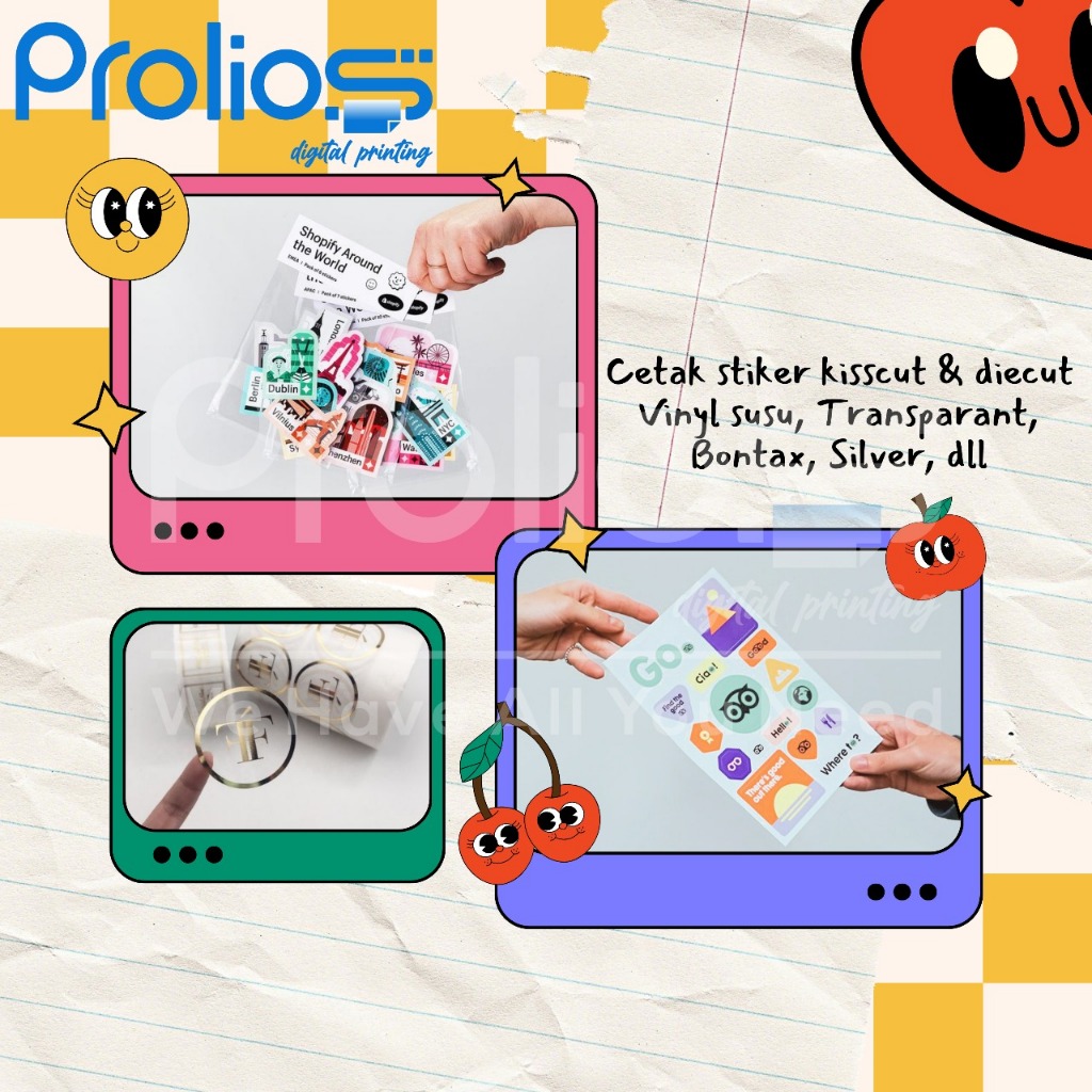 

Cetak custom cutting sticker murah die cut & kiss cut stiker logo brand produk