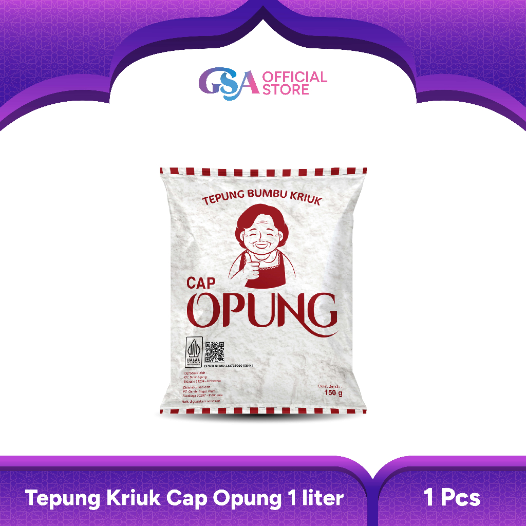 

Tepung Kriuk Cap Opung 1pcs x 150gr Renyah Krispi Tepung Bumbu