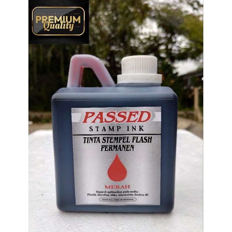 

TINTA STEMPEL PERMANENT FLASH / OTOMATIS untuk media plastik, 500 ml