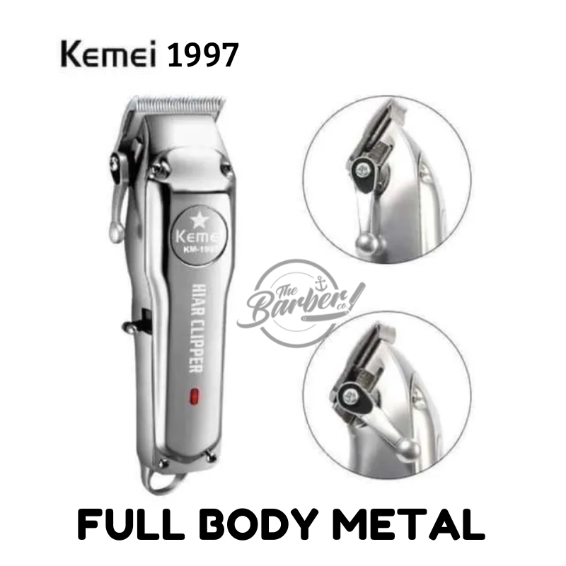 Kemei KM-1997 Mesin Alat Cukur Rambut Cas Elektrik Full Metal Kemei 1997