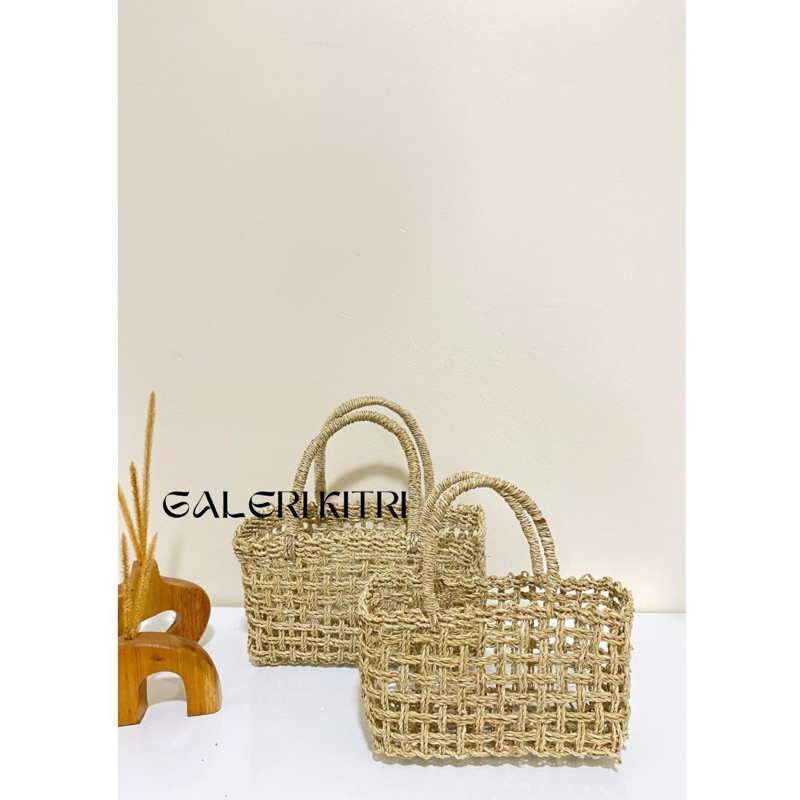 Tas Rara hampers/Tas Serbaguna/Tas anyaman/Tas kemassan/Tas acara/pandan/Mendong/Hampers pernikahan/