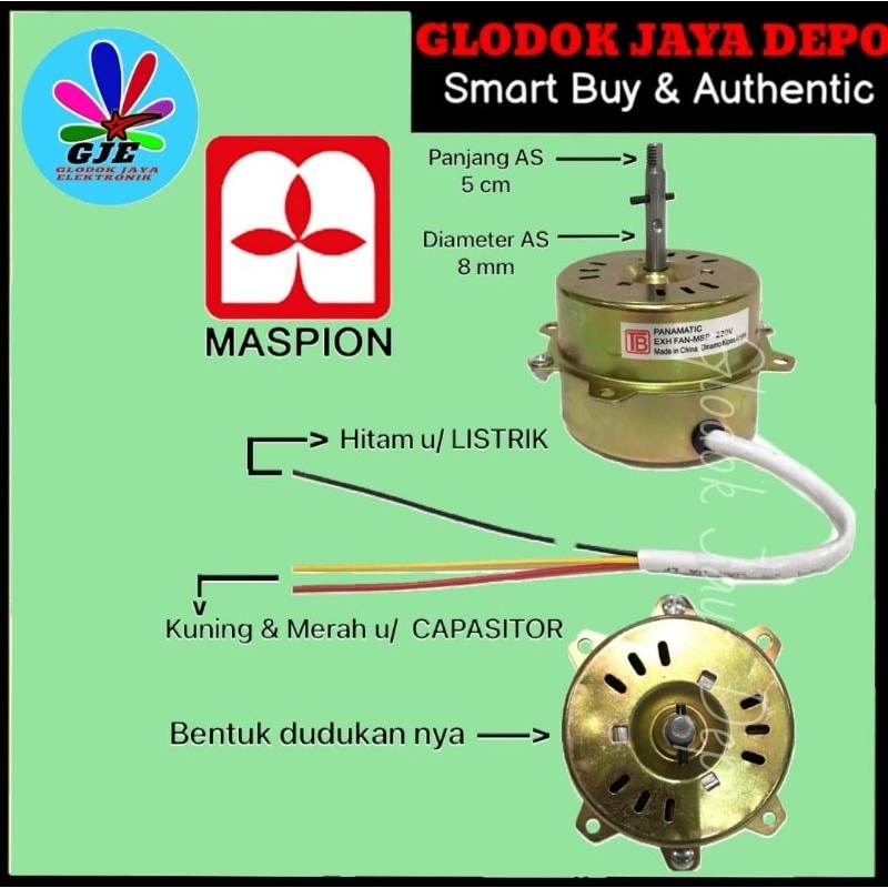 DINAMO KIPAS EXHAUST FAN MESIN EXOS HEXSOS MASPION UMUM