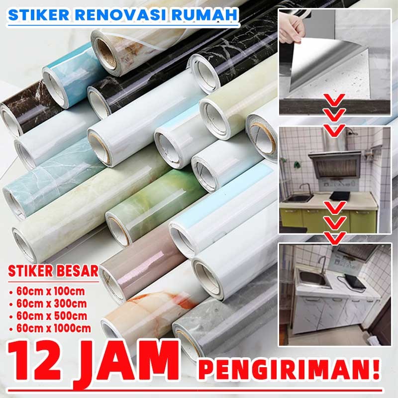 【Pengiriman cepat】wallpaper dinding dapur 10meter wallpaper sticker dapur stiker anti air dan minyak