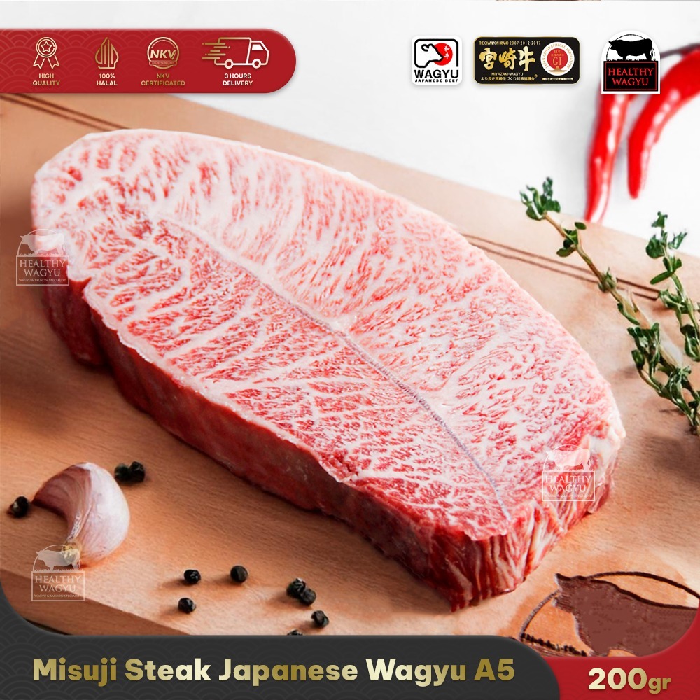 Misuji Steak Japanese Wagyu A5 200gr Healthy Wagyu