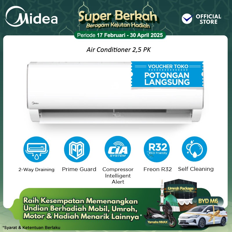 Midea AC Split MSAF-24CRN2 - Standard 2.5 PK R32 Series